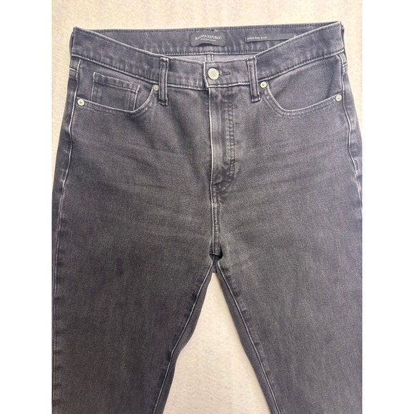 Banana Republic High-Rise Slim Jeans Womens 30 Faded Black Premium Denim - Picture 2 of 11